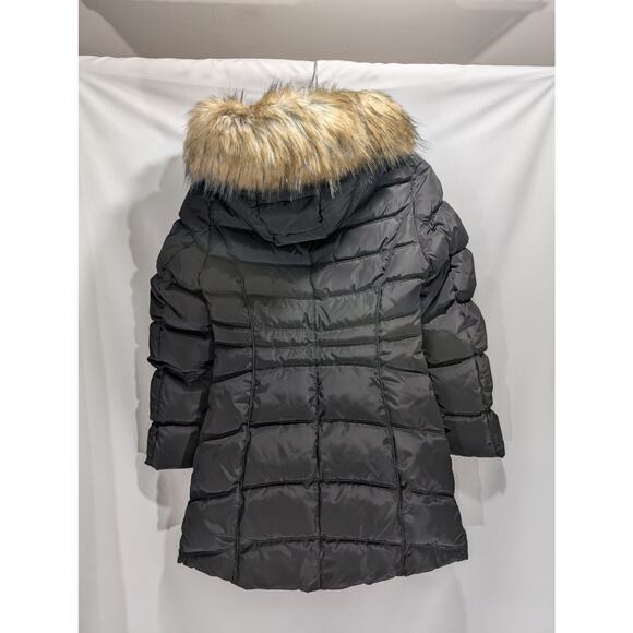 Laundry by Shelli Segal Black Faux Fur Puffer Coat – XS NWT - Picture 2 of 9